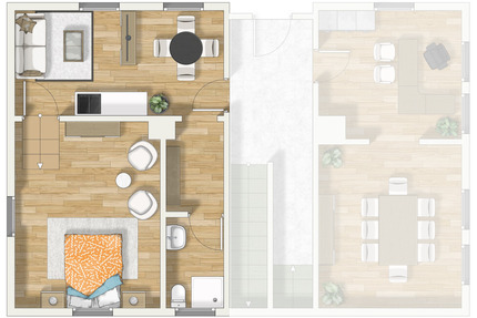 Wohnen im Denkmal: hochwertige, frisch sanierte 2-Zimmer-Wohnung mit Top-Ausstattung - Bad Laasphe