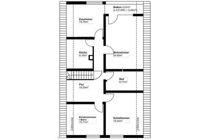 4-Zimmer Dachgeschosswohnung mit Balkon in Bad Schönborn