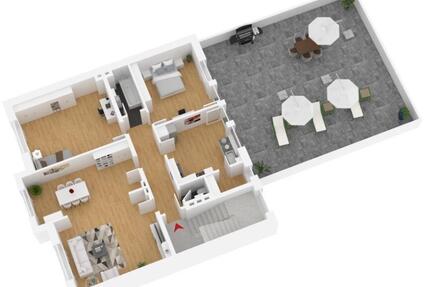 4ZKB WC Terrasse in Püttlingen zu vermieten