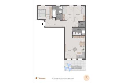 Wohnung zum Mieten in Mannheim 1.305,00 € 100.9 m²