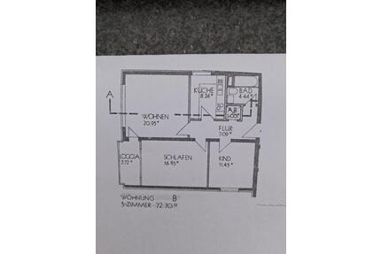 3-Zi.Whg. - HANNOVER-SAHLKAMP, ODENWALDSTR. 5 (73m²)