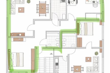 WG Neugründung 3 Zimmer Mietwohnung MG Eicken - Mönchengladbach Nord