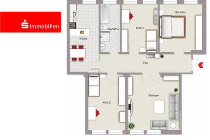 4-Raum-Mietwohnung im 1. Obergeschoss - barrierefrei - Sondershausen