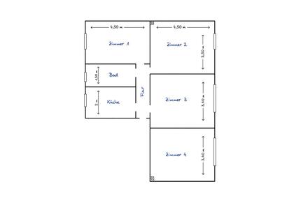 4-Raum-Wohnung in 17268 Warthe - 485,00&nbsp;EUR Kaltmiete, ca.&nbsp; 74,00&nbsp;m&sup2; in Templin (PLZ: 17268)