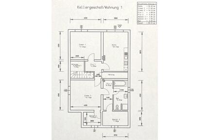 Renovierte 2-Zimmer-Souterrain-Kellerwohnung mit Terrasse - Rotenburg (Wümme)