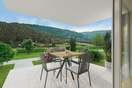 Wohnen mit Stil: Hochwertige Neubauwohnung mit Terrasse und Blick ins Grüne; KFW-40 Förderung - Wertheim / Grünenwört