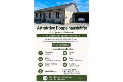 Doppelhaushälfte in Gammellund zu vermieten - Jübek