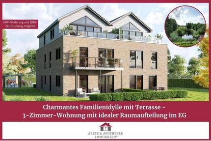 Charmante Familienidylle mit Terrasse - 3-Zimmer-Wohnung mit idealer Raumaufteilung im EG - Moormerland Neermoor
