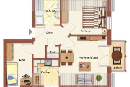 Wohnung zum Kaufen in Waldkirchen 109.000,00 € 46.4 m²