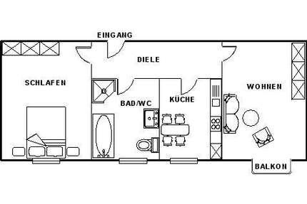 Wohnung zum Mieten in Mitterteich 241,30 € 43.09 m²