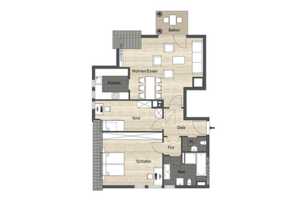 Wohnung zum Kaufen in Laupheim 255.000,00 € 68.78 m²