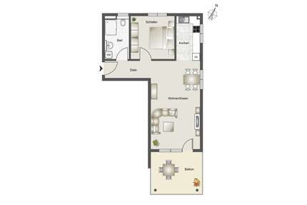 Wohnung zum Mieten in Schöntal -Oberkessach 820,00 € 63 m²