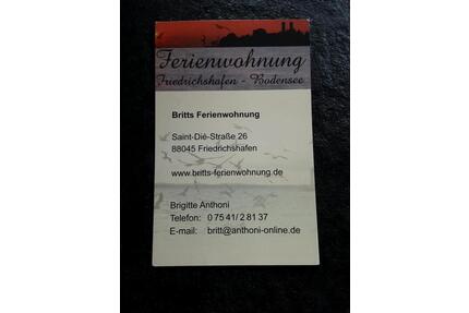 Ferienwohnung in Friedrichshafen für 2Pers. ab Juni 26