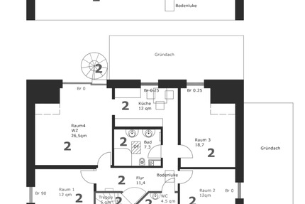 OG Wohnung im ZFH – 4 Zimmer, Gartenanteil – Erstbezug - Weyhe