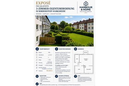 Frei gelieferte 3 Zimmer Wohnung in guter Lage von Norderstedt - Quickborn Friedrichsgabe