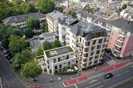 Luxus Neubauwohnung mit 2 XXL-Dachterrassen mit Blick zum Henninger Turm - Frankfurt Sachsenhausen