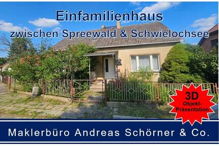 Einfamilienhaus mit großer Scheune zwischen Spreewald & Schwielochsee am großen Mochowsee