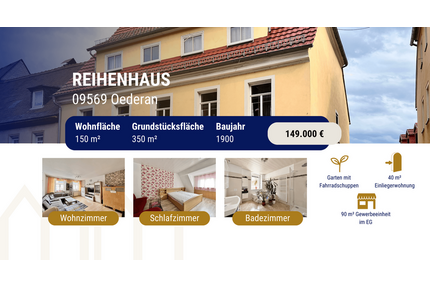 Haus zum Kaufen in Oederan 149.000,00 € 150 m²