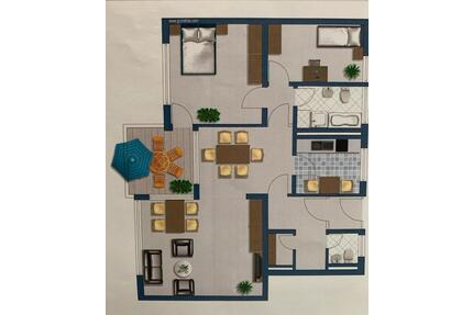 Ruhige, schöne 3,5 Zimmer EG - Wohnung Nähe Aalen