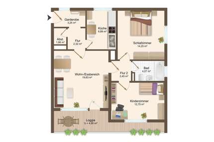 Wohnung zum Kaufen in München 450.000,00 € 72.4 m²