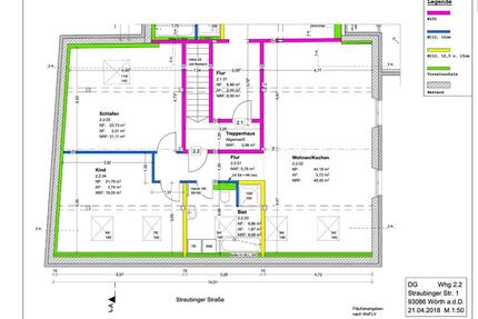 3 Zimmerwohnung - 1.000,00&nbsp;EUR Kaltmiete, ca.&nbsp; 94,00&nbsp;m&sup2; in Wörth an der Donau (PLZ: 93086)