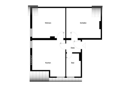2-Zimmer-DG-Wohnung in Ratingen-Hösel – Einbauküche– ruhig & grün