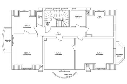 Altbauwohnung im 1. Obergeschoss - Darmstadt Darmstadt-Ost