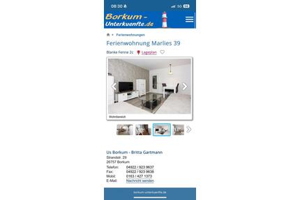 Ferienwohnung auf Borkum - 55,00&nbsp;EUR Kaltmiete, in Rhede (Ems) (PLZ: 26899)