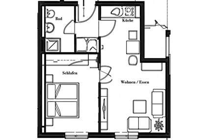 Wohnung zum Mieten in Waldkirch 450,00 € 40.5 m²