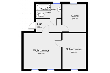 STOPP - 2 ZIMMER-WOHNUNG IN GEPFLEGTER WOHNLAGE inkl. Küche - Mügeln