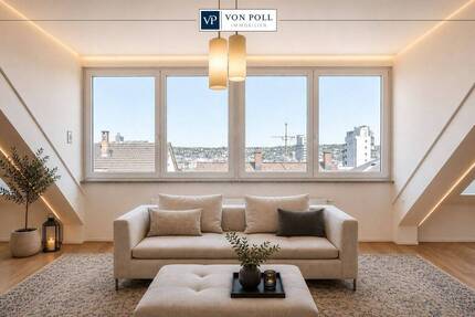 Maisonette-Dachgeschosswohnung im Heusteigviertel mit privatem Liftzugang, Dachterrasse und Garage - Stuttgart Mitte