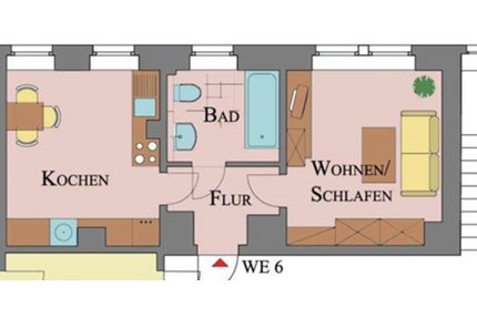 Wohnung zum Mieten in Chemnitz 199,00 € 33 m²
