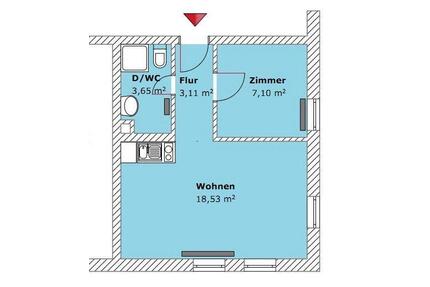 2 Zimmer Appartement in Schernfeld zu Vermieten