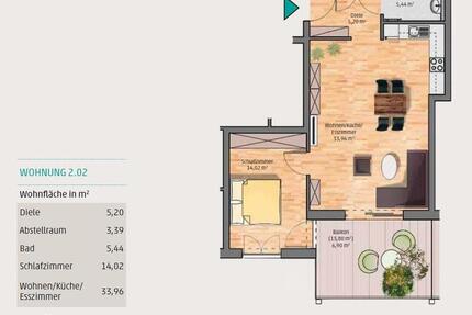 2 Zimmer Wohnung mit TG Stellplatz und Aufzug in Trostberg
