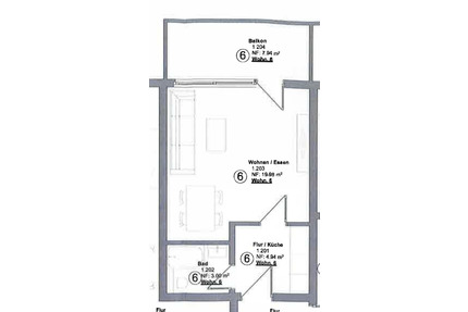 +++kleine 1,5 Zimmer Wohnung mit Balkon und PKW Stellplatz zu vermieten+++ - Bad Wildbad