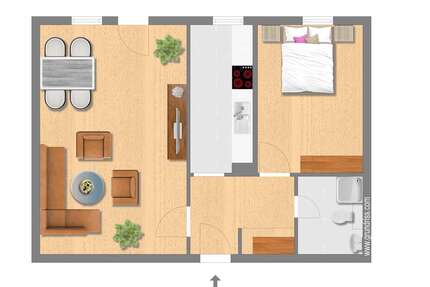 Wohnung zum Mieten in Essen 442,00 € 61.33 m²