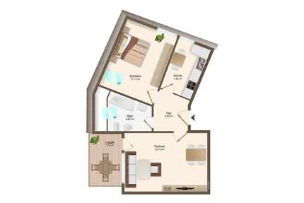 Wohnung zum Mieten in Fredenbeck 550,00 € 60 m²