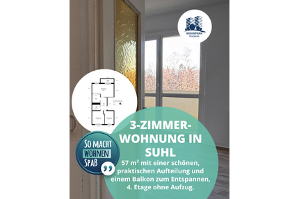 Wohnung zum Mieten in Suhl 300,00 € 57.7 m²
