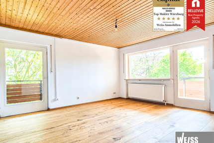 Stilvoll modernisierte 4-Zimmer-Erdgeschosswohnung mit Balkon & Stellplatz - Gerbrunn