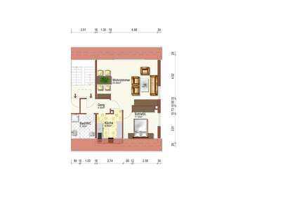 Wohnung zum Mieten in Bruchköbel-Niederissigheim 650,00 € 63 m²