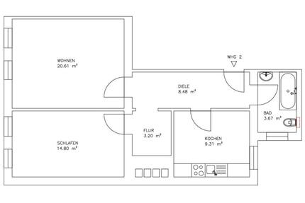 2-Zimmer-Wohnung im Zentrum von Wallersdorf, Top Lage