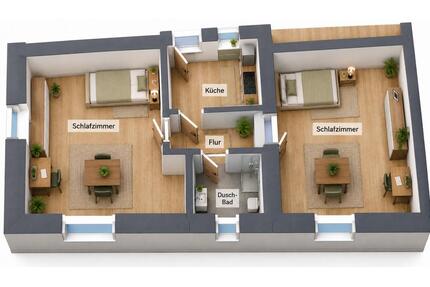 2-Zimmer-Souterrain-Wohnung WG-tauglich in Marburg-Marbach