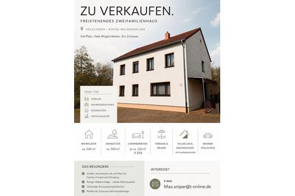 Freistehendes Zweifamilienhaus mit großem Grundstück Völklingen