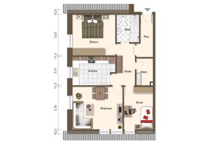 3 ZKB Neubau 2020: 3-Zimmer-Wohnung mit Einbauküche zum 01.05.26 - Aurich Georgsfeld und Tannenhausen