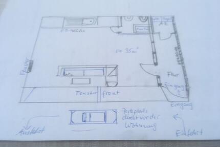 1 Raum Wohnung teilmöbliert ca 36 qm - Stemwede