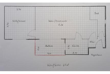 Wohnung zu vermieten - 480,00&nbsp;EUR Kaltmiete, ca.&nbsp; 65,00&nbsp;m&sup2; in Marsberg (PLZ: 34431)