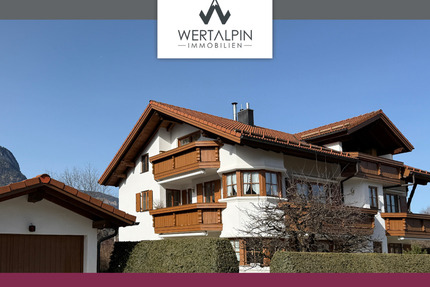 Dachgeschosswohnung - unverbaubarer Bergblick - zentral und ruhig - Kamin - TG-Stellplatz - Garmisch-Partenkirchen