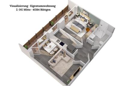 Sanierte 2-Zi Wohnung 63 m² in Kaarst-Büttgen