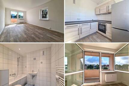 Chice Balkonwohnung mit Einbauküche im beliebten 2. OG, auf Wunsch mit Stellplatz - Freiberg