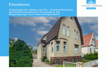 Ursprünglicher Altbau als Ein- Zweifamilienhaus auf kinderfreundlichem Grundstück mit Doppelgarage! - Elmshorn